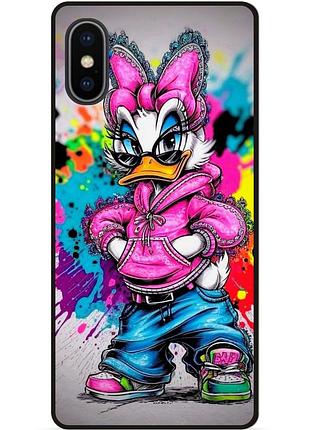 Силіконовий бампер чохол для iphone xs з малюнком daisy duck marvel дейзи дак
