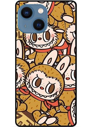 Силиконовый чехол бампер для iphone 15 с картинкой labubu лабубу