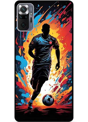 Силіконовий чохол бампер для xiaomi redmi note 10 pro з малюнком футбол мяч