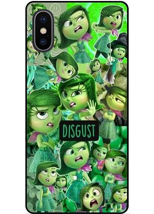 Чехол силиконовый бампер для iphone x 10 с рисунком головоломка disgust