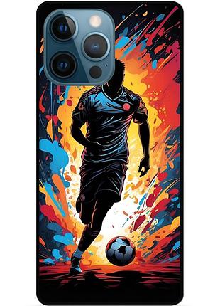 Силиконовый чехол бампер для iphone 13 pro с картинкой футбол мяч