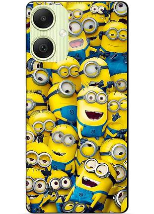 Силиконовый бампер чехол для samsung a03 с рисунком миньоны minion