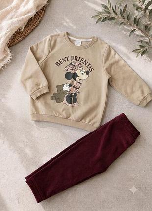 Костюм на флісі minnie mause на дівчинку 80 розміру від бренду с&а