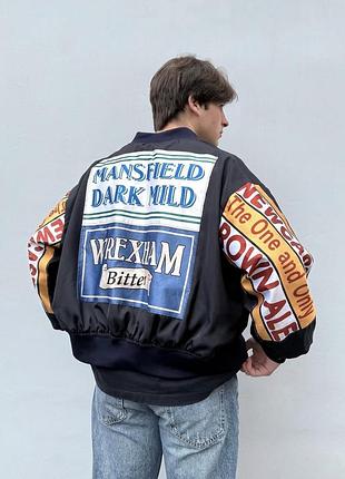 Бомбер вінтажний пивний / beer racing jacket | розмір s | ідеальний стан