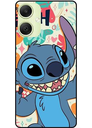 Силиконовый бампер чехол для samsung a04 с рисунком stitch стич