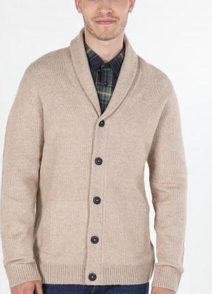 Чоловічий в'язаний кардиган hollister бежевого кольору (відтінок "oatmeal" або "pearl").