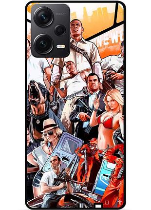 Чехол силиконовый бампер для xiaomi redmi note 12 pro plus гта gta
