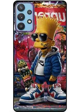 Чехол силиконовый бампер для samsung a32 с рисунком барт симпсон marvel simpsons