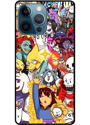 Силиконовый чехол бампер для iphone 13 pro max с рисунком undertale андертейл