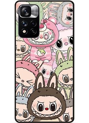 Силіконовий бампер чохол для xiaomi redmi note 11 pro plus 5g з малюнком лабубу labubu
