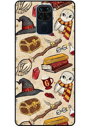 Силиконовый бампер чехол для xiaomi redmi note 9 с картинкой gryffindor гриффиндор гарри поттер harry potter