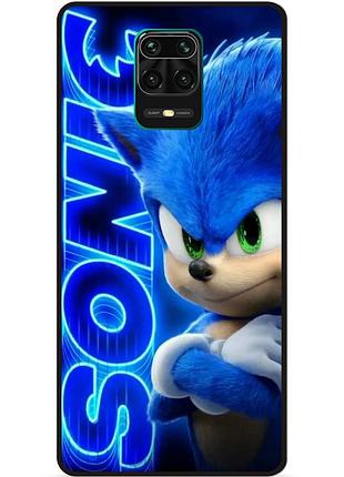 Силіконовий бампер чохол для xiaomi redmi note 9 pro з малюнком соник sonik