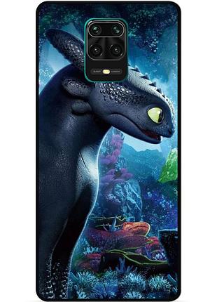 Силіконовий чохол бампер для xiaomi redmi note 9 pro з малюнком как приручить дракона