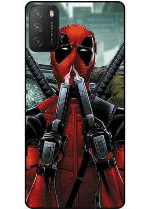 Силіконовий бампер чохол для xiaomi poco m3 з малюнком deadpool дедпул