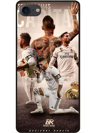 Силіконовий чохол бампер для iphone 7 з малюнком sergio ramos серхио рамос real madrid