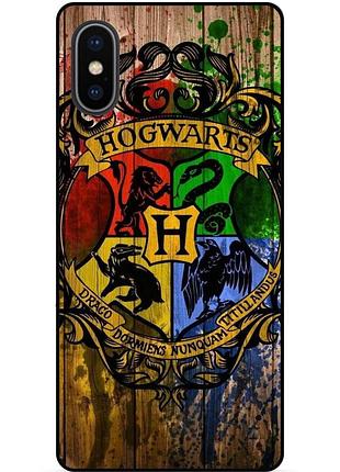 Силиконовый бампер чехол для iphone x 10 с рисунком hogwarts хогвартс гарри поттер harry potter