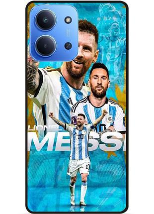 Силиконовый бампер чехол для xiaomi redmi 15c с рисунком messi месси