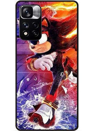 Силіконовий бампер чохол для xiaomi redmi note 11 pro plus 5g з малюнком соник sonik