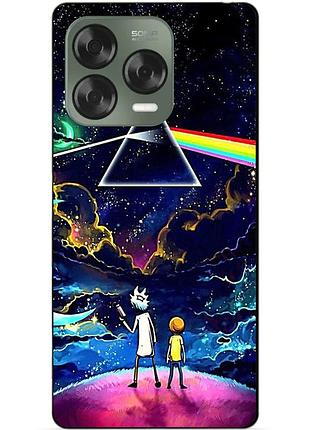 Силиконовый бампер чехол для zte nubia v70 design с рисунком рик и морти rick and morty