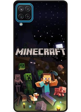 Силиконовый чехол бампер для samsung a22 игра майнкрафт minecraft