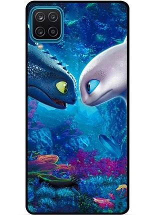 Чехол силиконовый для samsung m12 с рисунком как приручить дракона dragon