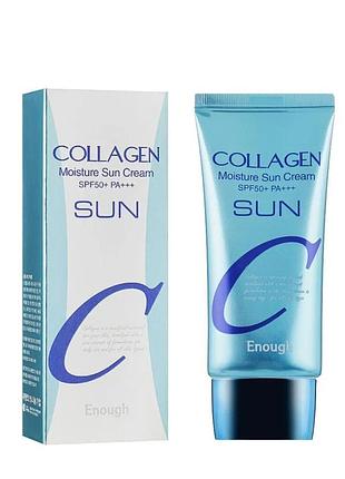 Сонцезахисний крем для обличчя enough collagen moisture sun cream spf50+/pa+++, 50 г термін до 02.07.2026