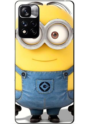 Силиконовый бампер чехол для xiaomi redmi note 11 pro plus 5g с рисунком миньон стюарт minion
