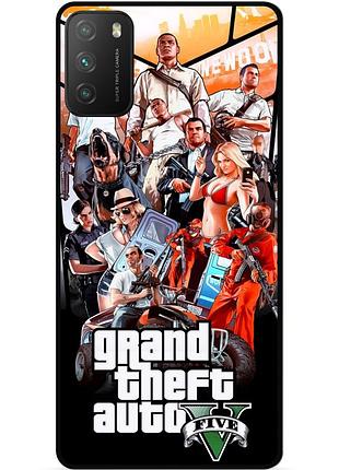 Чехол силиконовый бампер для xiaomi poco m3 с рисунком gta гта