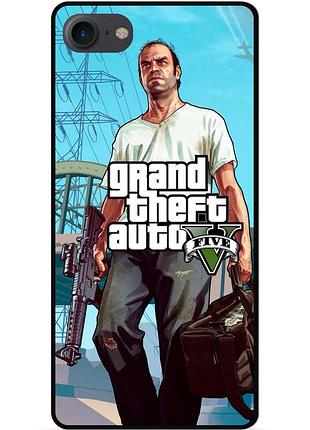 Силіконовий бампер чохол для iphone 8 з малюнком gta гта