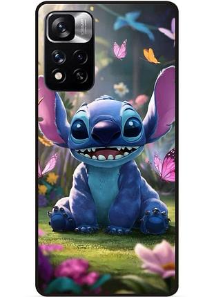Силиконовый бампер чехол для xiaomi redmi note 11 pro plus 5g стич и лило stitch