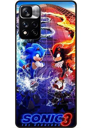 Силіконовий бампер чохол для xiaomi redmi note 11 pro plus 5g з малюнком соник sonik