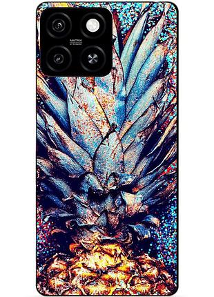 Чехол силиконовый бампер для zte blade a55 с рисунком ананас