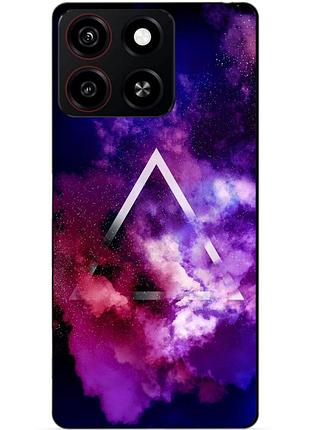 Чехол силиконовый бампер для zte blade a35 с рисунком космос галактика