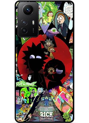Силіконовий чохол бампер для xiaomi redmi note 12s з малюнком рік і морті rick and morty