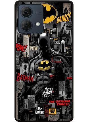 Чехол силиконовый бампер для motorola moto g84 с рисунком batman бэтмен