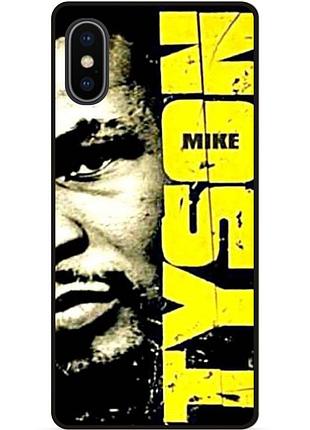 Чехол силиконовый бампер для iphone xs max с рисунком tyson майкл тайсон