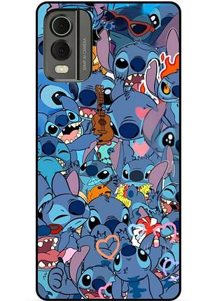 Силиконовый бампер чехол для nokia c32 с картинкой стич stitch