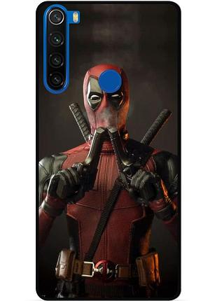 Силіконовий бампер чохол для xiaomi redmi note 8t з малюнком дедпул deadpool