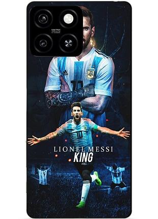 Чехол силиконовый бампер для zte blade a55 с рисунком messi аргентина месси