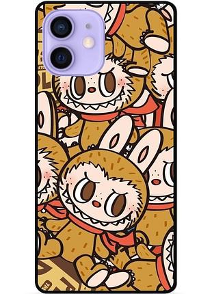 Силіконовий бампер чохол для iphone 12 з малюнком лабубу labubu