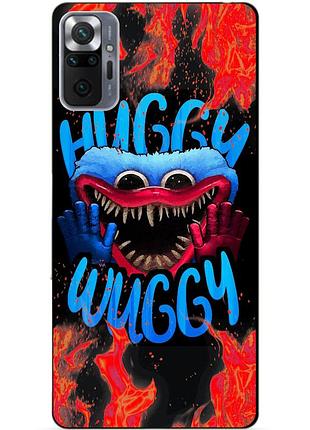 Силиконовый бампер чехол для xiaomi redmi note 10 pro с рисунком хагги вагги huggy wuggy