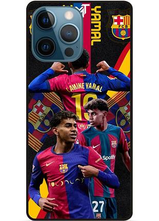 Силіконовий чохол бампер для iphone 14 pro max з малюнком ламин ямаль lamine yamal barcelona