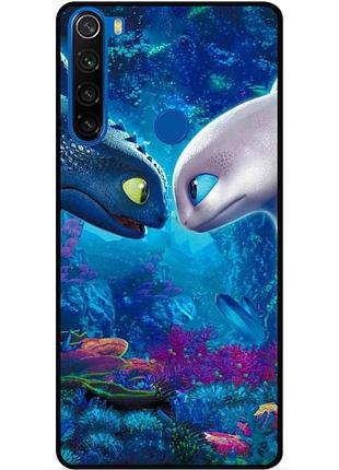 Силіконовий чохол бампер для xiaomi redmi note 8t з малюнком как приручить дракона
