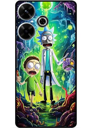 Силіконовий чохол бампер для realme c63 з малюнком рік і морті rick and morty