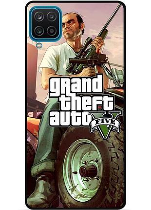 Чехол силиконовый бампер для samsung a22 с картинкой gta гта