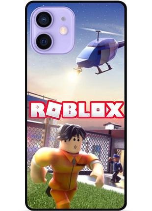 Силіконовий чохол бампер для iphone 12 mini з картинкою roblox роблокс
