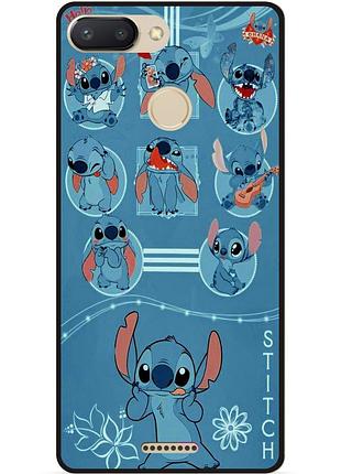 Силиконовый бампер чехол для xiaomi redmi 6 с картинкой stitch стич