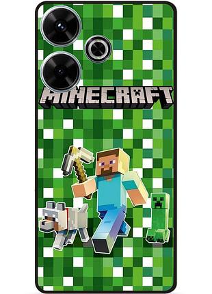 Силіконовий чохол бампер для realme c53 стів minecraft кріпер майнкрафт