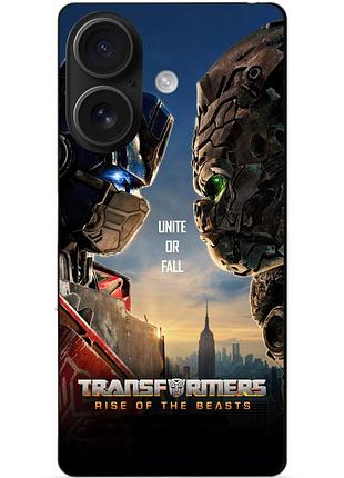 Силіконовий чохол бампер для iphone 16 з малюнком звіробої трансформери transformers