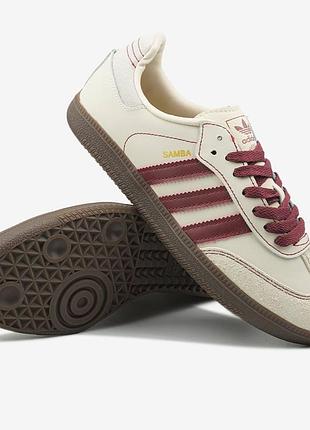Adidas wmns samba og wonder white maroon